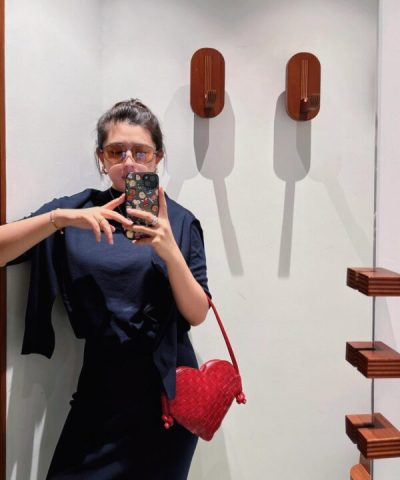 Replica Bottega Veneta Solstice Red Heart - high-end replica designer purse