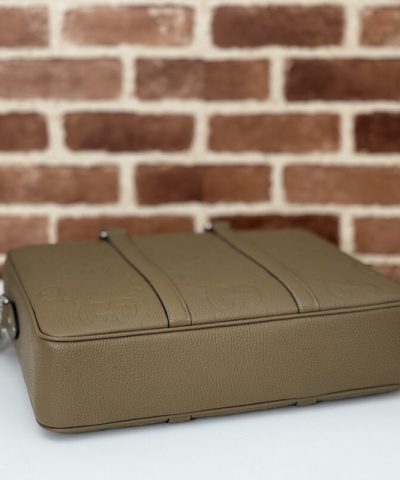 Replica Gucci Briefcase GG Leather Brown