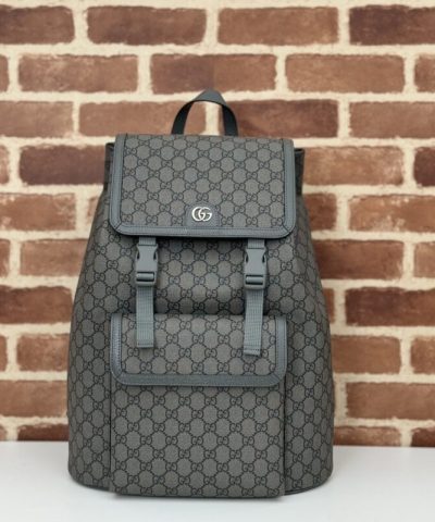 Replica Gucci Large Ophidia Backpack Grey - high-end replica designer purse
