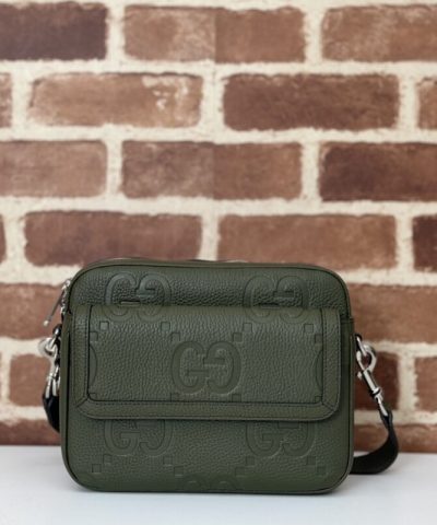 Replica Gucci Jumbo GG Crossbody Green - affordable luxury replica bag