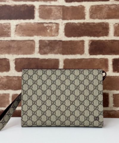 Replica Gucci GG Canvas Pouch Beige - affordable luxury replica bag