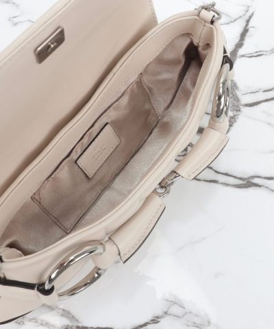 Replica Gucci Horsebit Chain Shoulder Bag White - 1:1 premium replica handbag