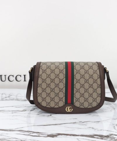 Replica Gucci Ophidia GG Shoulder Bag Brown - premium superclone handbag
