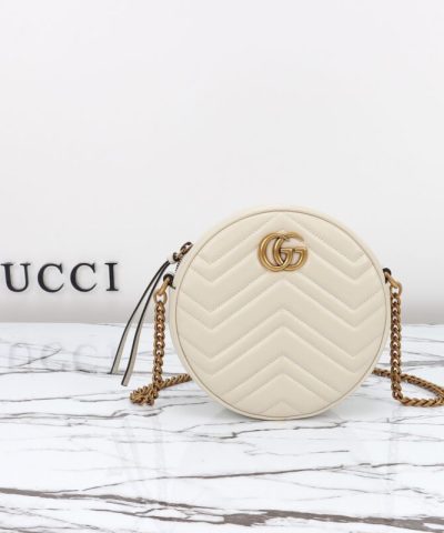 Replica Gucci GG Mormont Round White - top-grade luxury bag dupe