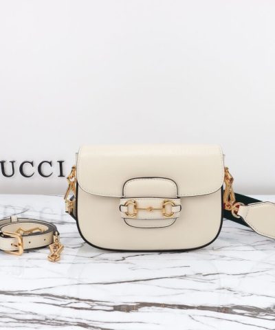 Replica Gucci Horsebit 1955 Double G Mini White - high-quality designer bag dupe