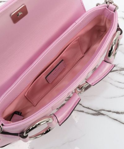 Replica Gucci Horsebit Chain Shoulder Bag Pink