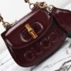 Replica Gucci Bamboo 1947 Patent Bordeaux - top-grade luxury bag dupe