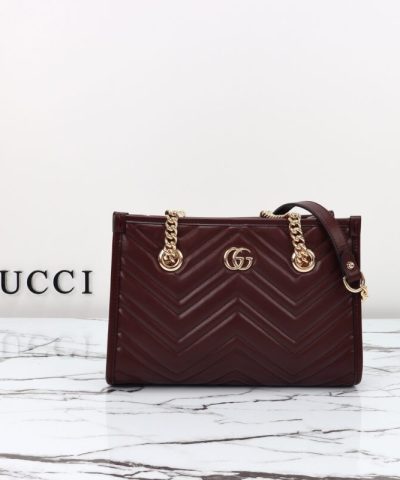 Replica Gucci GG Marmont Tote Bordeaux