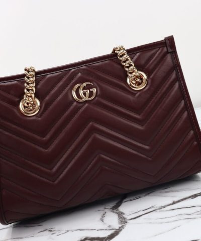 Replica Gucci GG Marmont Tote Bordeaux - high-quality designer bag dupe