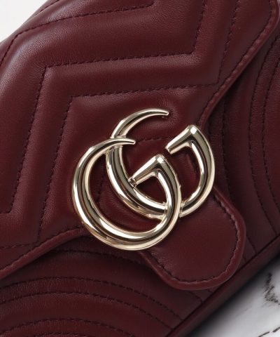 Replica Gucci Marmont Mini Top Handle Bordeaux - 1:1 premium replica handbag
