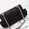 Replica Gucci Marmont 2.0 GG Shoulder Bag Black
