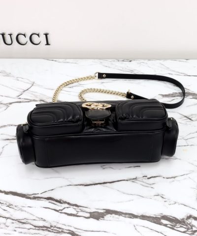 Replica Gucci Marmont 2.0 GG Shoulder Bag Black