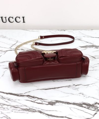 Replica Gucci Marmont 2.0 GG Shoulder Bag Bordeaux
