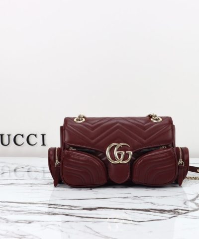 Replica Gucci Marmont 2.0 GG Shoulder Bag Bordeaux