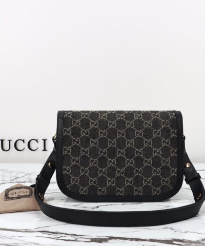 Replica Gucci G 1955 Horsebit Black Denim - 1:1 premium replica handbag