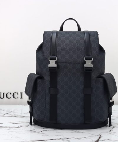 Replica Gucci GG Supreme Backpack Black
