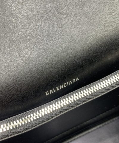 Replica Balenciaga Crush Small Black Silver - elite factory replica handbag