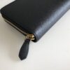 Replica Prada Saffiano Long Zipper Wallet Black