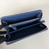 Replica Prada Saffiano Long Zipper Wallet Blue - 1:1 premium replica handbag
