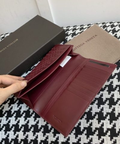 Replica Bottega Veneta Intrecciato Wallet Red