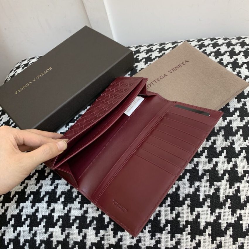 Replica Bottega Veneta Intrecciato Wallet Red