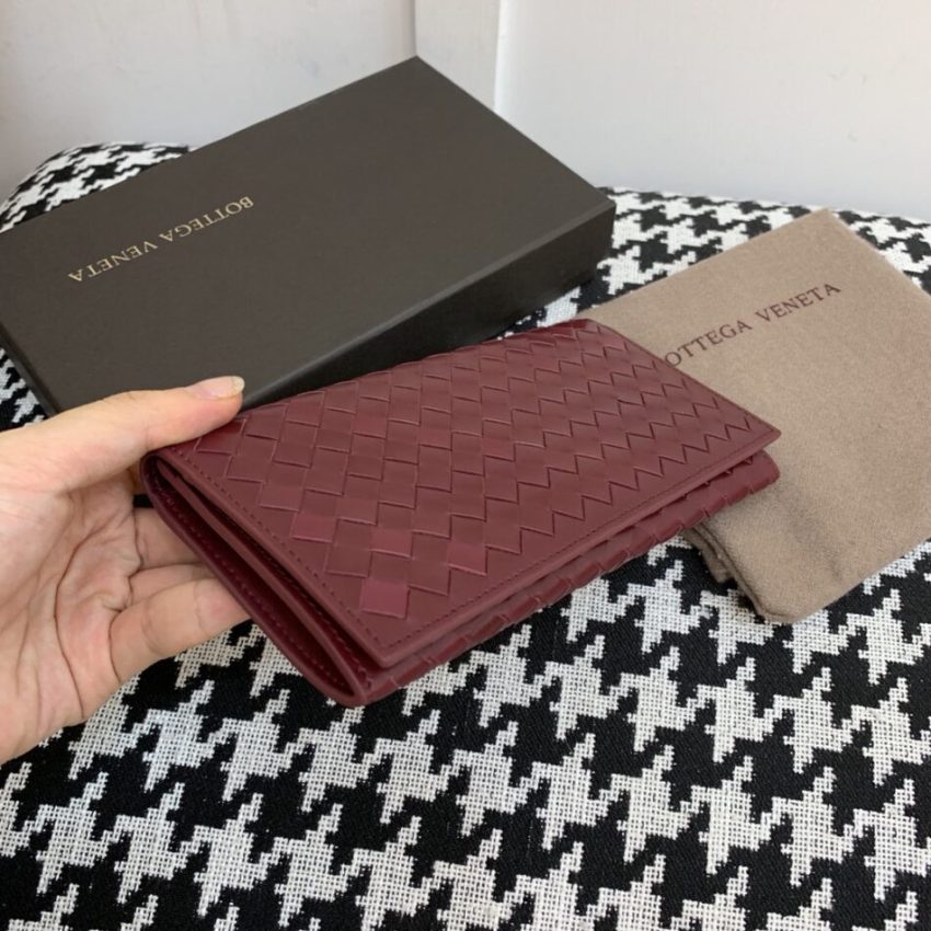 Replica Bottega Veneta Intrecciato Wallet Red