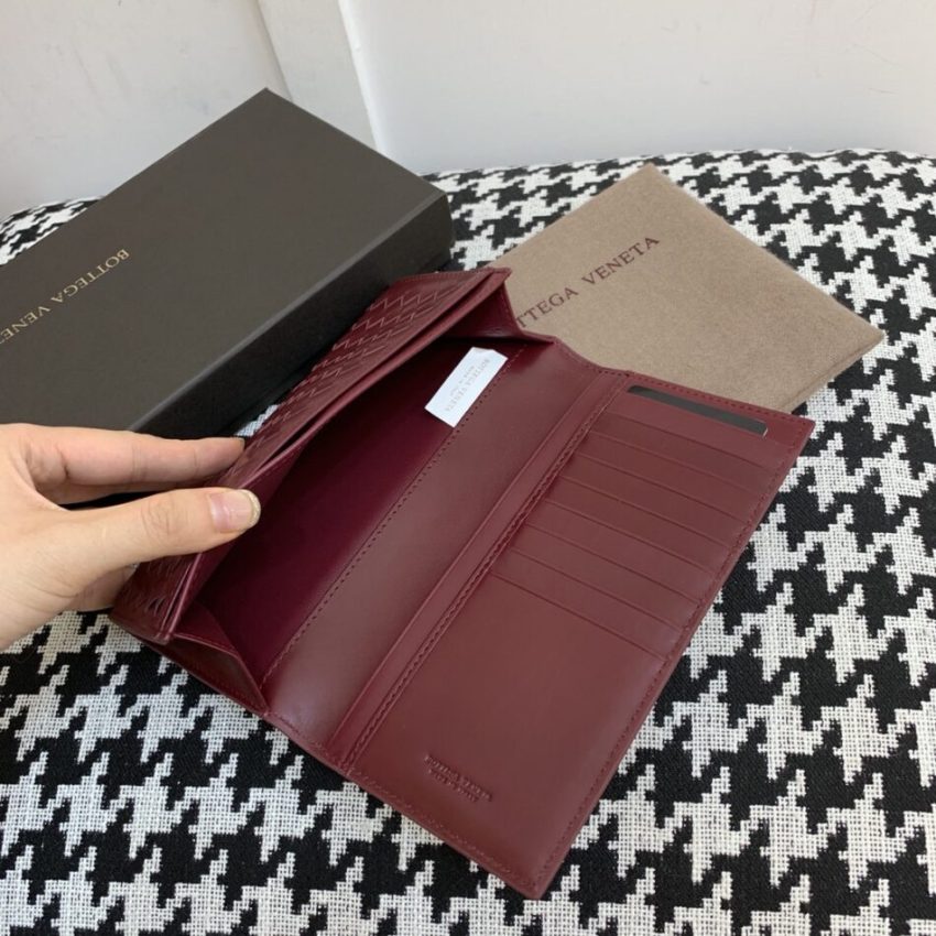 Replica Bottega Veneta Intrecciato Wallet Red