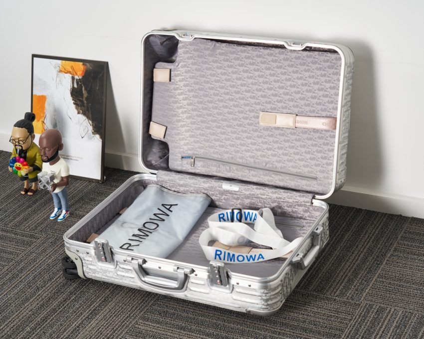 Rimowa & Dior Suitcase Silver - high-end replica designer purse