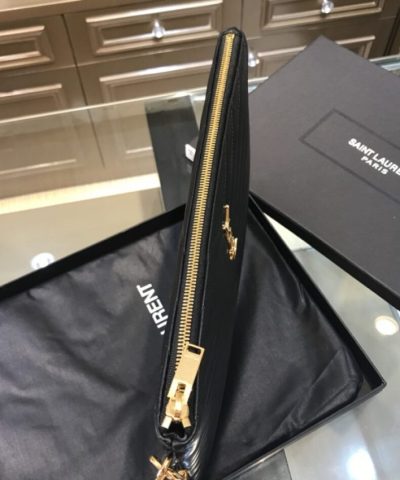 Yves Saint Laurent Pouch Black - elite factory replica handbag