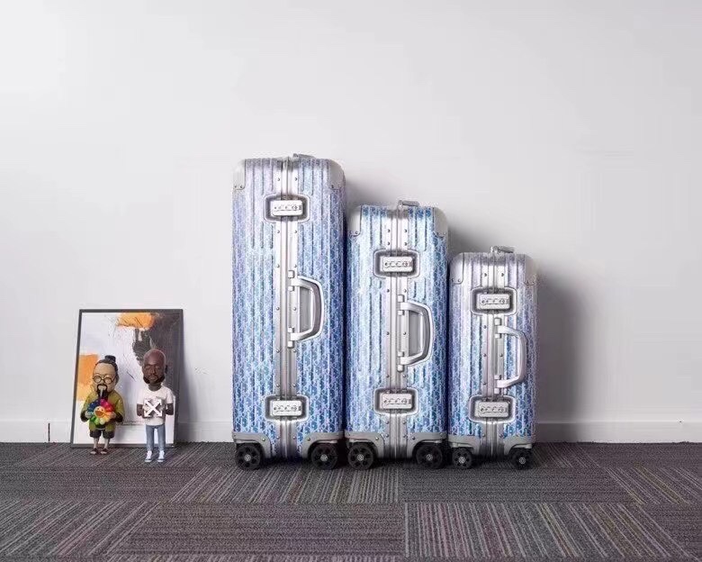 Rimowa & Dior Suitcase Light Blue - 1:1 premium replica handbag