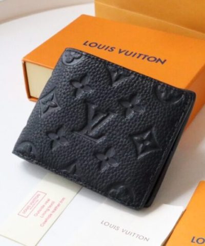 Louis Vuitton Slender Wallet Full Black - elite factory replica handbag