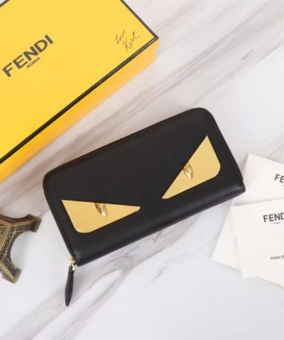 Replica Fendi Yellow Eyes Wallet - top-grade luxury bag dupe