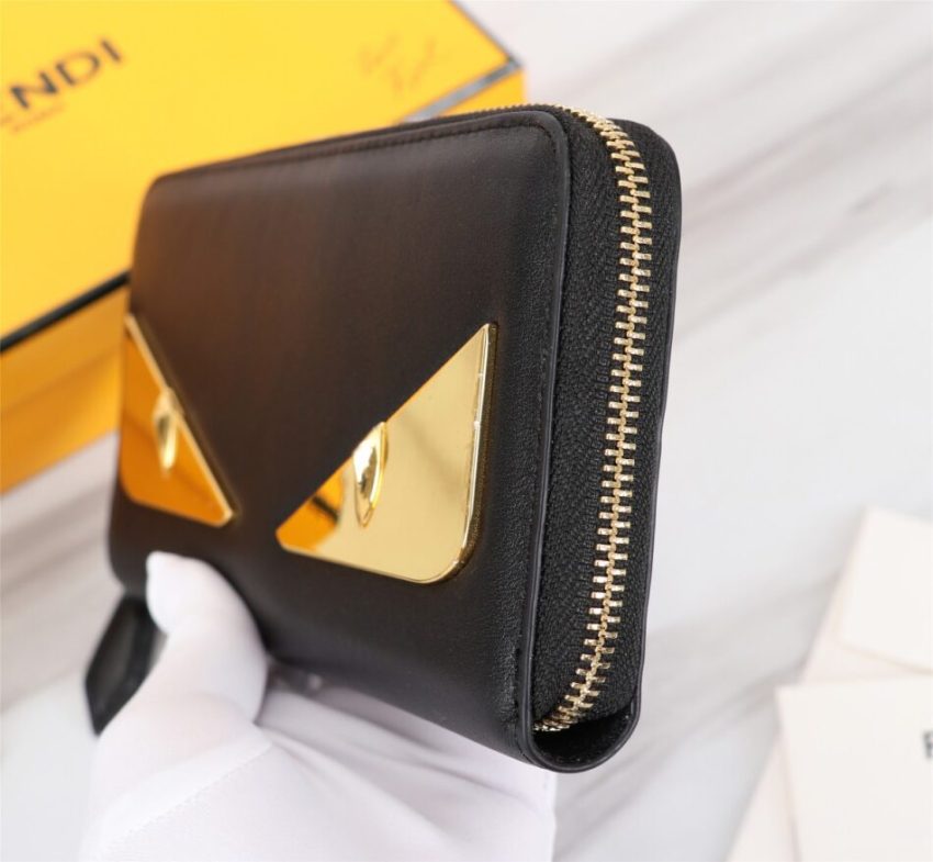 Replica Fendi Yellow Eyes Wallet - designer handbag clone