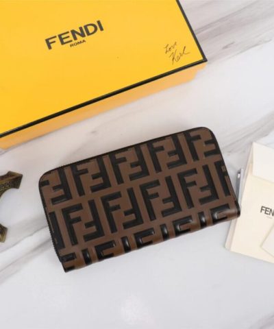 Replica Fendi Ff Brown Wallet - affordable luxury replica bag