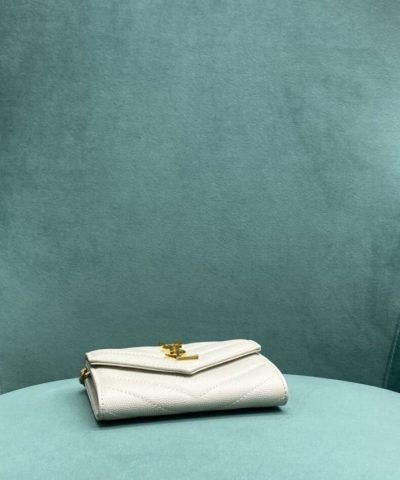 Yves Saint Laurent Chain Wallet White - designer handbag clone