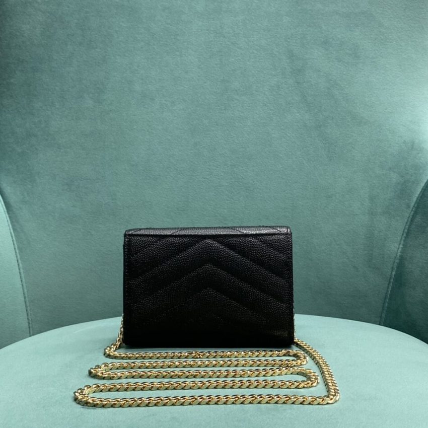 Yves Saint Laurent Chain Wallet Black