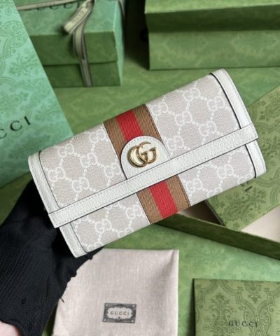 Replica Gucci Ophidia Long Wallet White