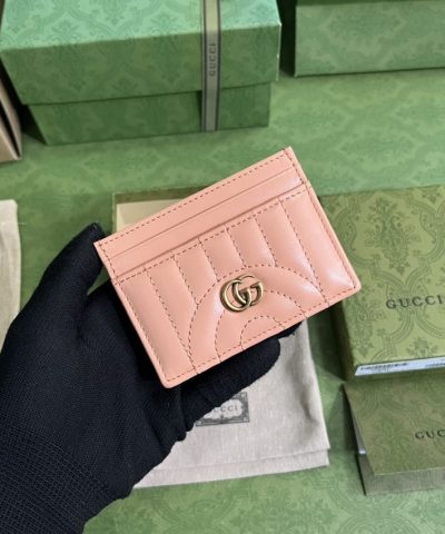 Replica Gucci Marmont Card Holder Pink