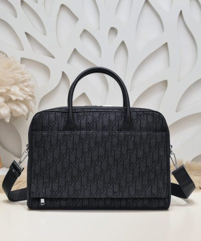 Replica Dior Oblique Briefcase Black