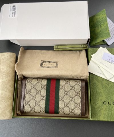 Replica Gucci Ophidia Long Wallet Brown