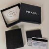 Replica Prada Saffiano Short Wallet Golden