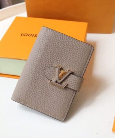 Louis Vuitton Vertical Compact Wallet Beige