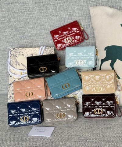 Replica Dior Caro Patent Wallet - 1:1 premium replica handbag