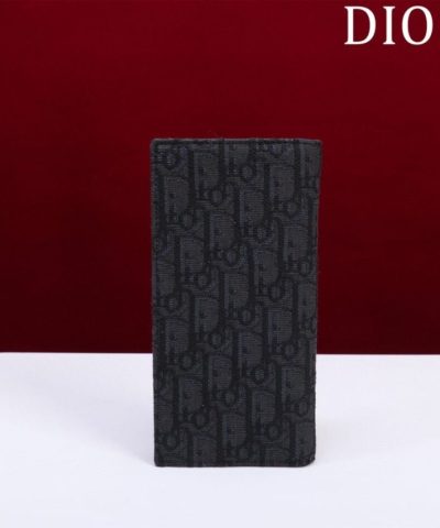 Replica Dior Long Jacquard Wallet Black - top-grade luxury bag dupe