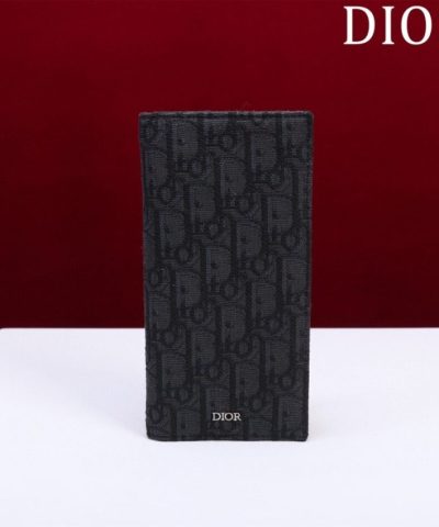 Replica Dior Long Jacquard Wallet Black - designer handbag clone