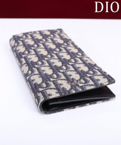 Replica Dior Long Jacquard Wallet White - affordable luxury replica bag