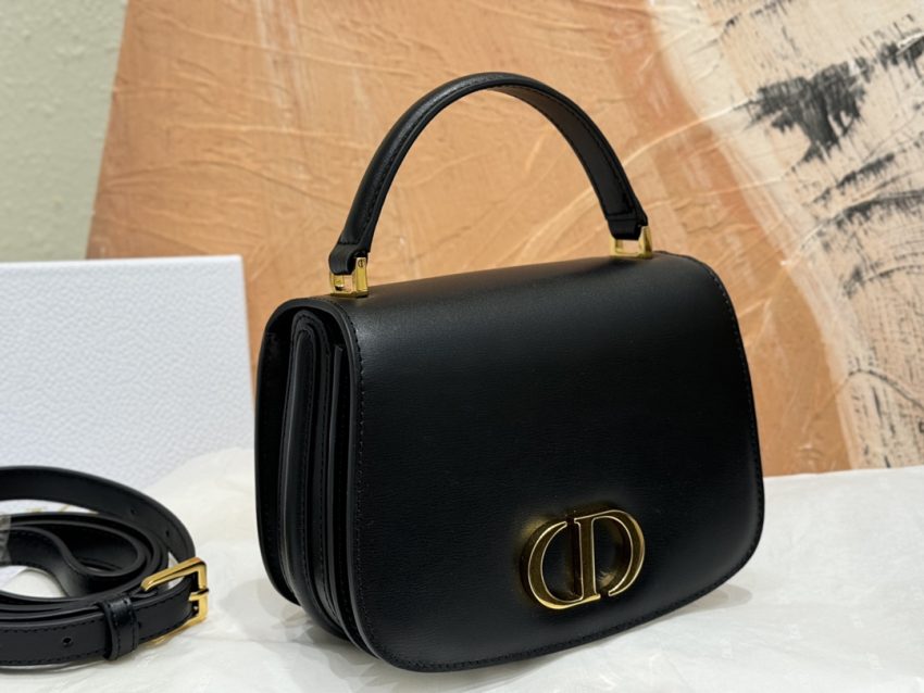 Replica Dior 30 Montaigne Avenue Top Handle Black - affordable luxury replica bag