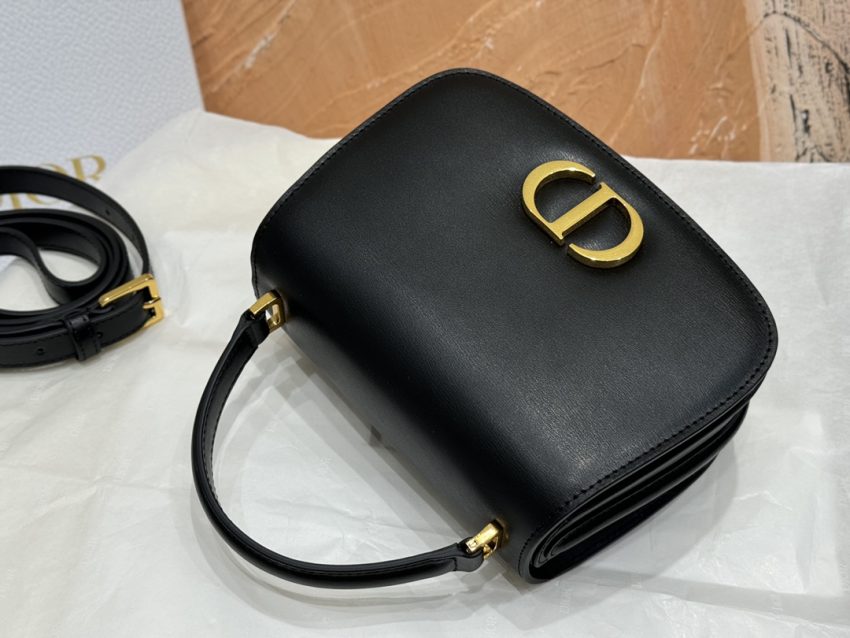 Replica Dior 30 Montaigne Avenue Top Handle Black - affordable luxury replica bag