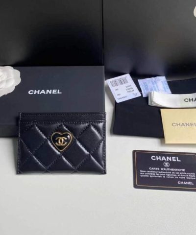 Chanel Flap Card Holder Heart - high-end replica designer purse