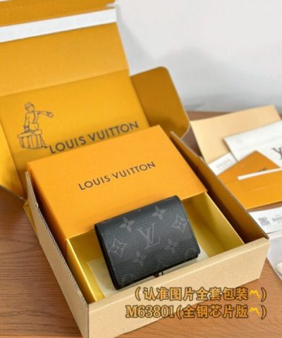 Louis Vuitton Envelope Card Holder Black - 1:1 premium replica handbag
